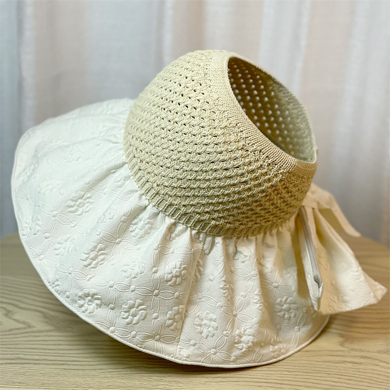 Women's Elegant Bow Knot Big Eaves Sun Hat display picture 2