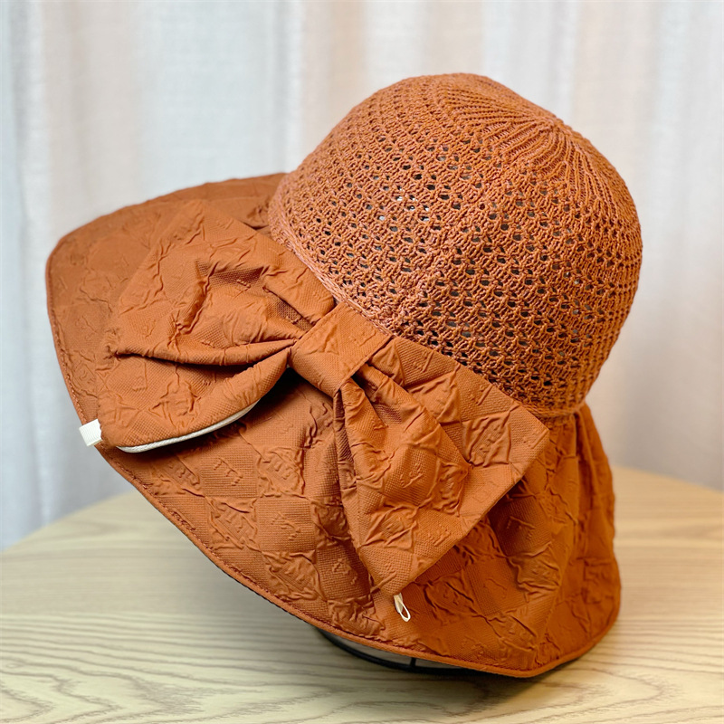Women's Elegant Bow Knot Big Eaves Sun Hat display picture 9