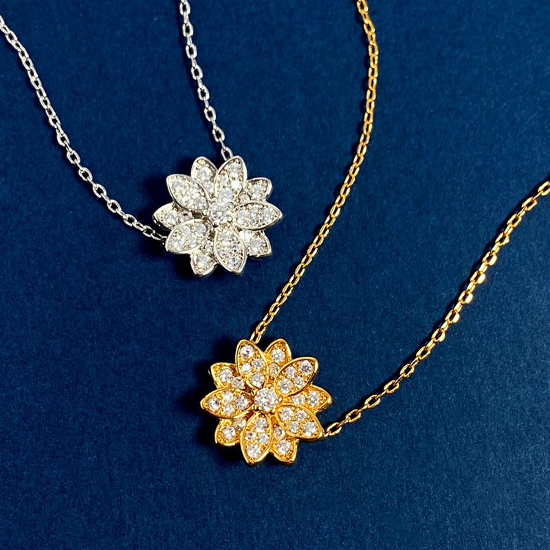 Elegant Glam Blume Kupfer Überzug Inlay Zirkon Ohrringe Halskette display picture 6
