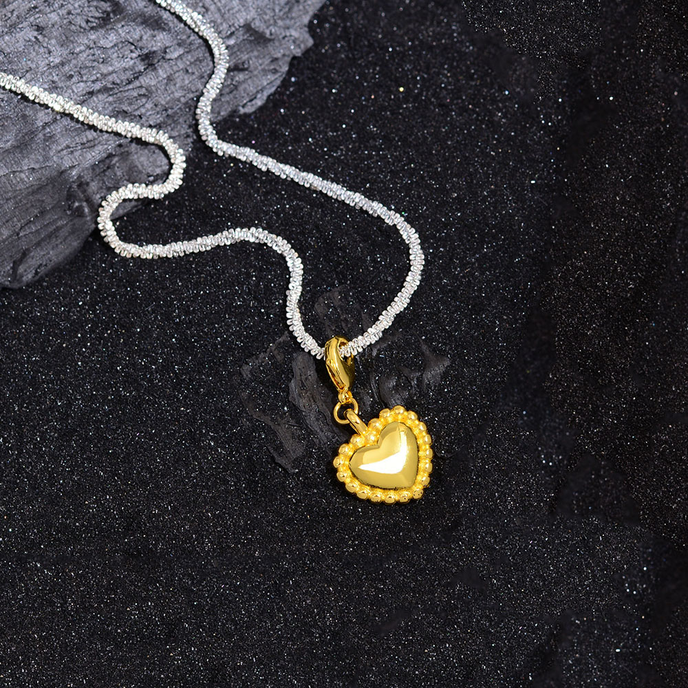 Elegant Heart Shape Copper Pendant Necklace display picture 3