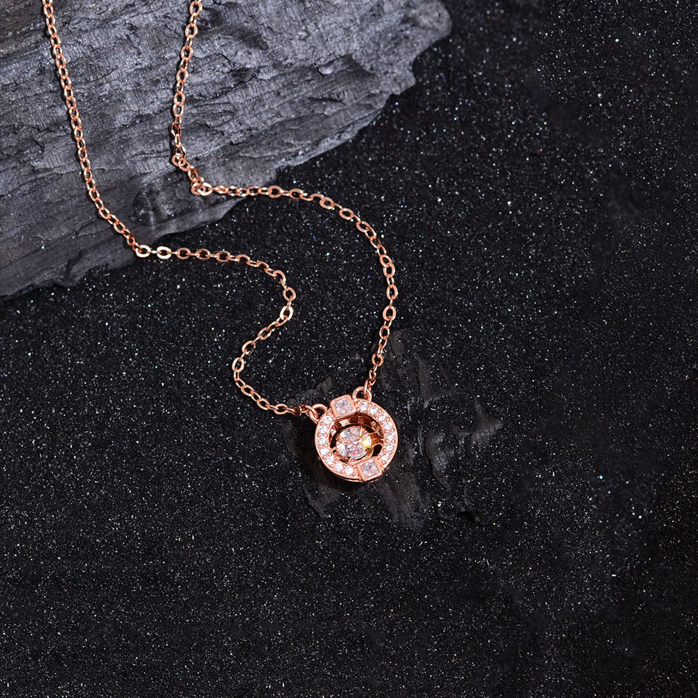 Elegant Circle Copper Pendant Necklace display picture 5