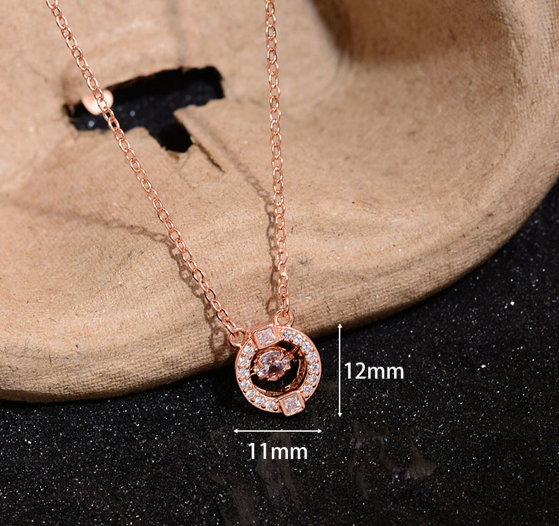 Elegant Circle Copper Pendant Necklace display picture 6