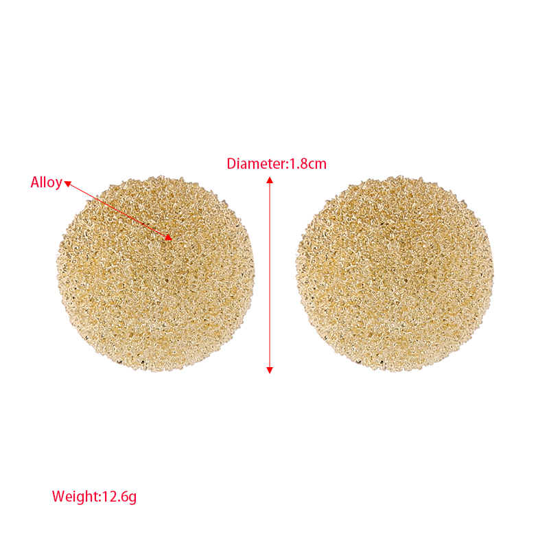 1 Pair Elegant Round Plating Alloy Ear Studs display picture 2