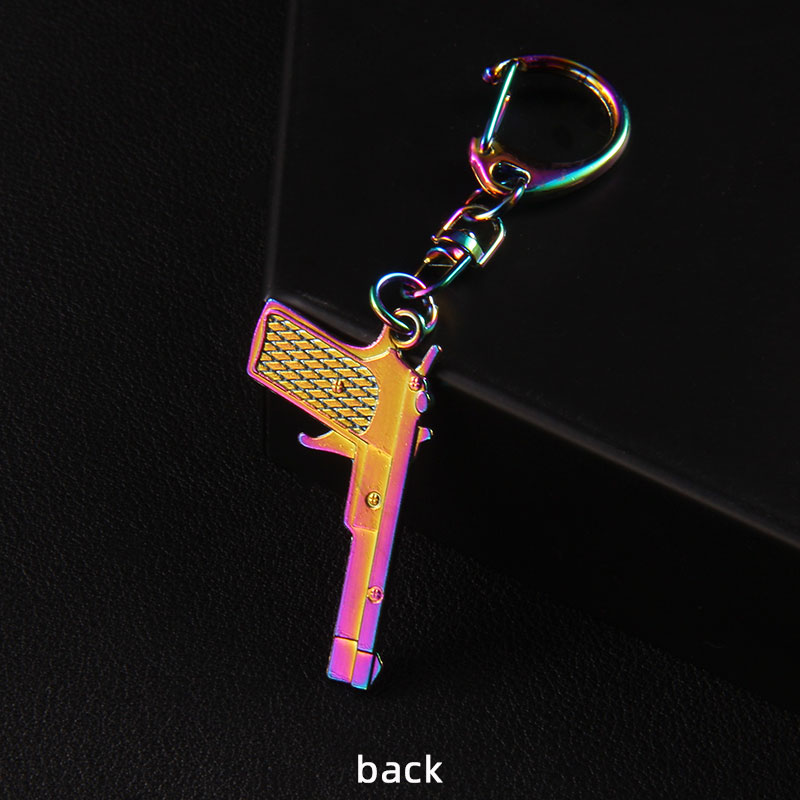 Hip-Hop Cool Style Pistol Alloy Keychain display picture 4