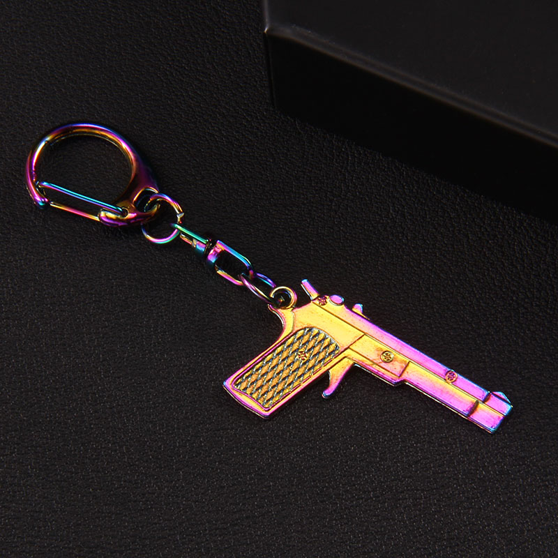 Hip-Hop Cool Style Pistol Alloy Keychain display picture 2