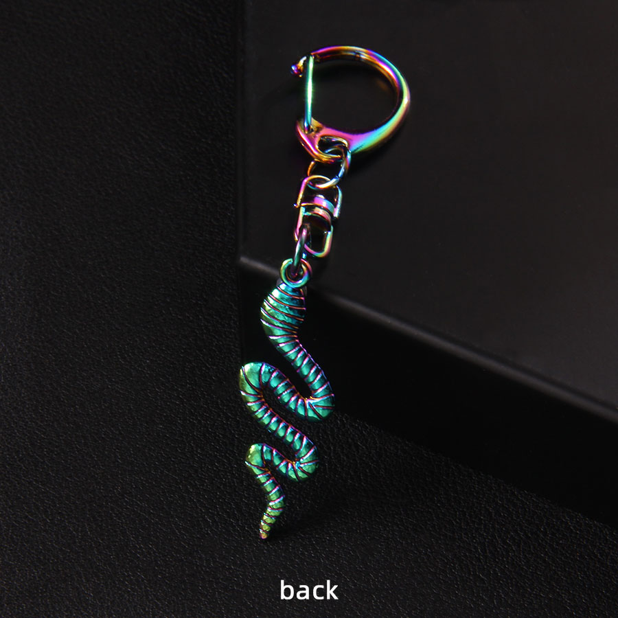 Retro Punk Snake Alloy Bag Pendant Keychain display picture 10