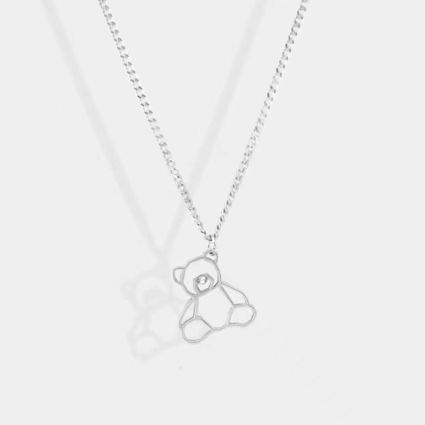 Mignon Style Simple Ours Alliage Évider Incruster Strass Unisexe Pendentif display picture 2