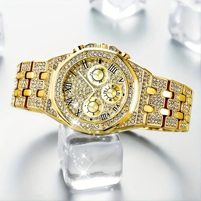 Elegant Shiny Geometric Folding Buckle Quartz Women's Watches display picture 5