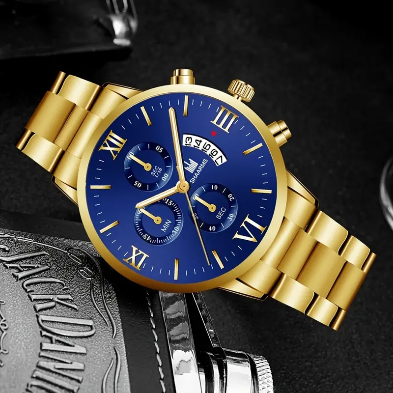 Décontractée Géométrique Boucle Déployante Quartz Hommes De Montres display picture 6