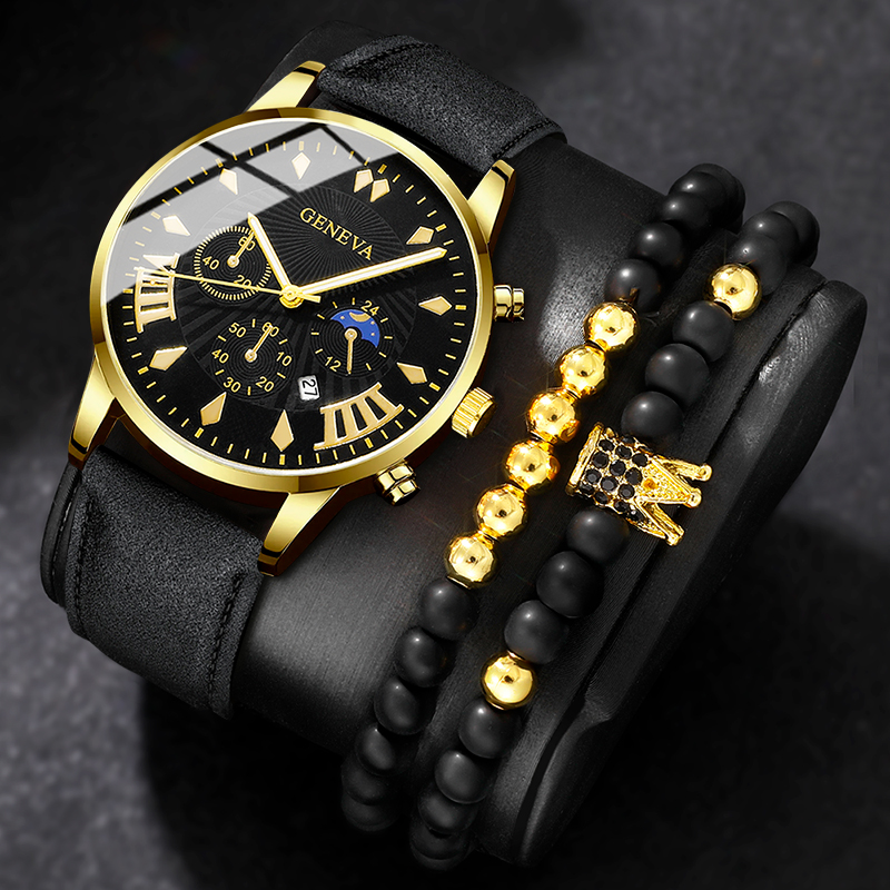 Casual Geometric Buckle Quartz Men's Watches display picture 15