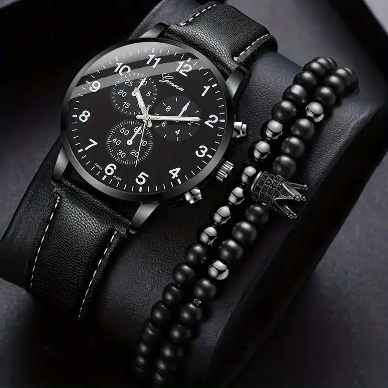 Casual Geometric Buckle Quartz Men's Watches display picture 22