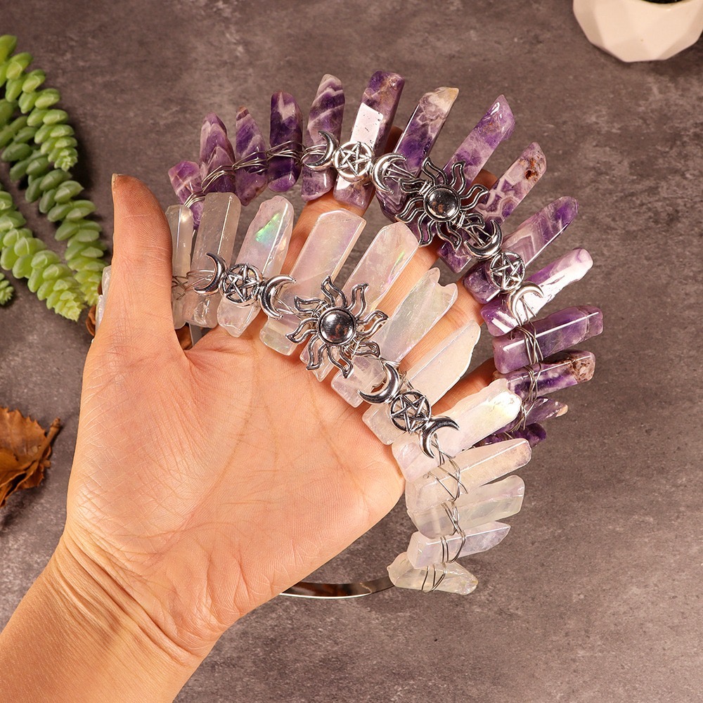 Women's Elegant Sun Alloy Gem Handmade Crystal Hair Band display picture 1