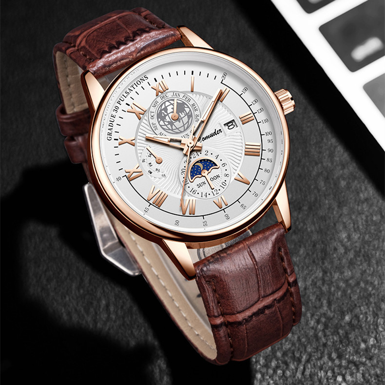 Casual Earth Buckle Quartz Men's Watches display picture 2