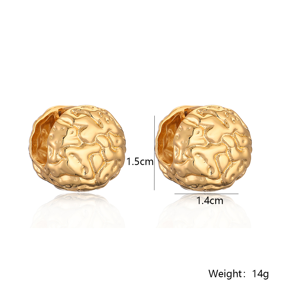 1 Pair Simple Style Geometric Solid Color Plating Copper 18k Gold Plated Ear Studs display picture 1