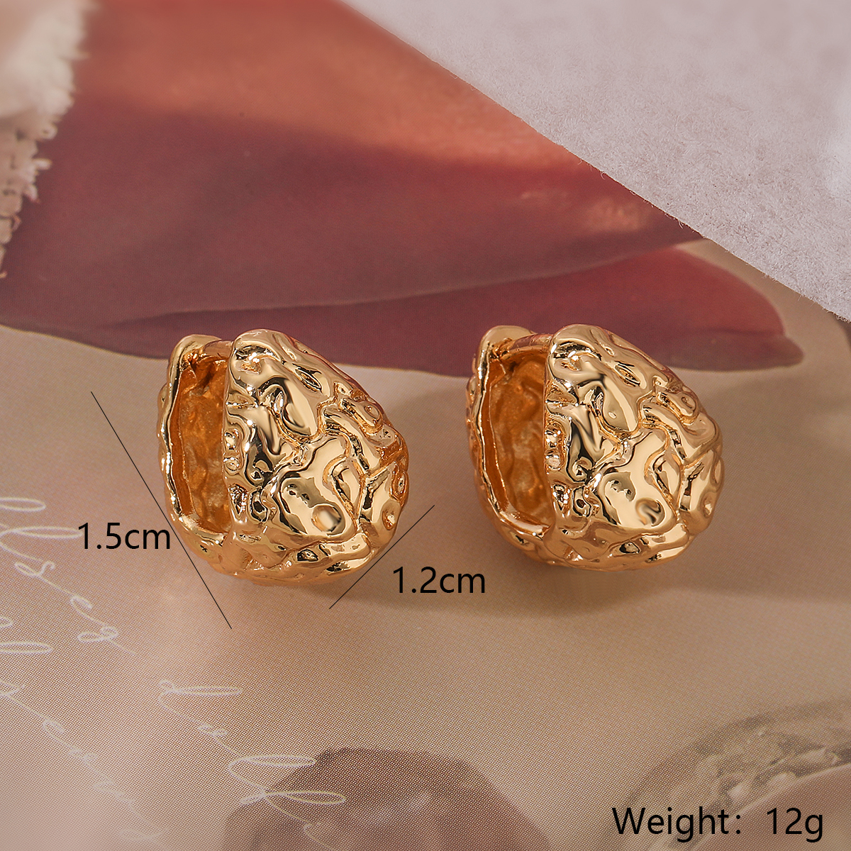 1 Pair Simple Style Geometric Solid Color Plating Copper 18k Gold Plated Ear Studs display picture 3