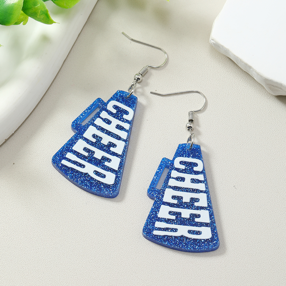 1 Pair Cute Letter Painted Arylic No Inlaid Silver Plated Drop Earrings display picture 8