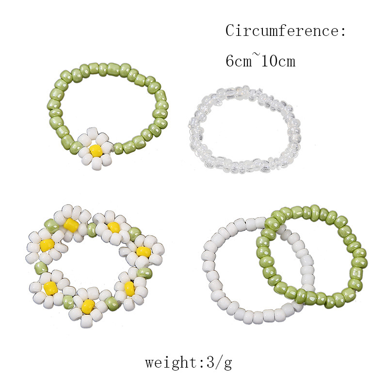 Ig Style Flower Glass Women's Rings display picture 1