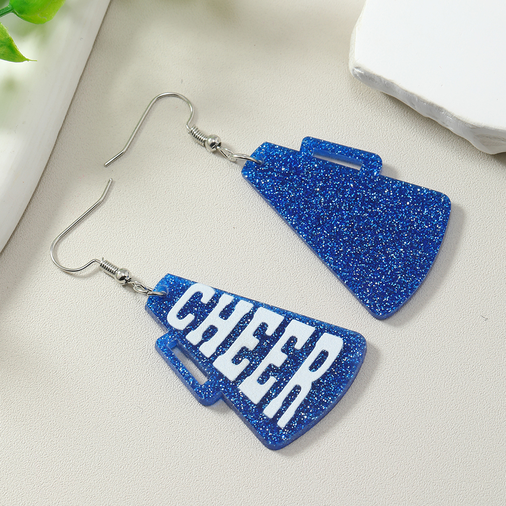 1 Pair Cute Letter Painted Arylic No Inlaid Silver Plated Drop Earrings display picture 16