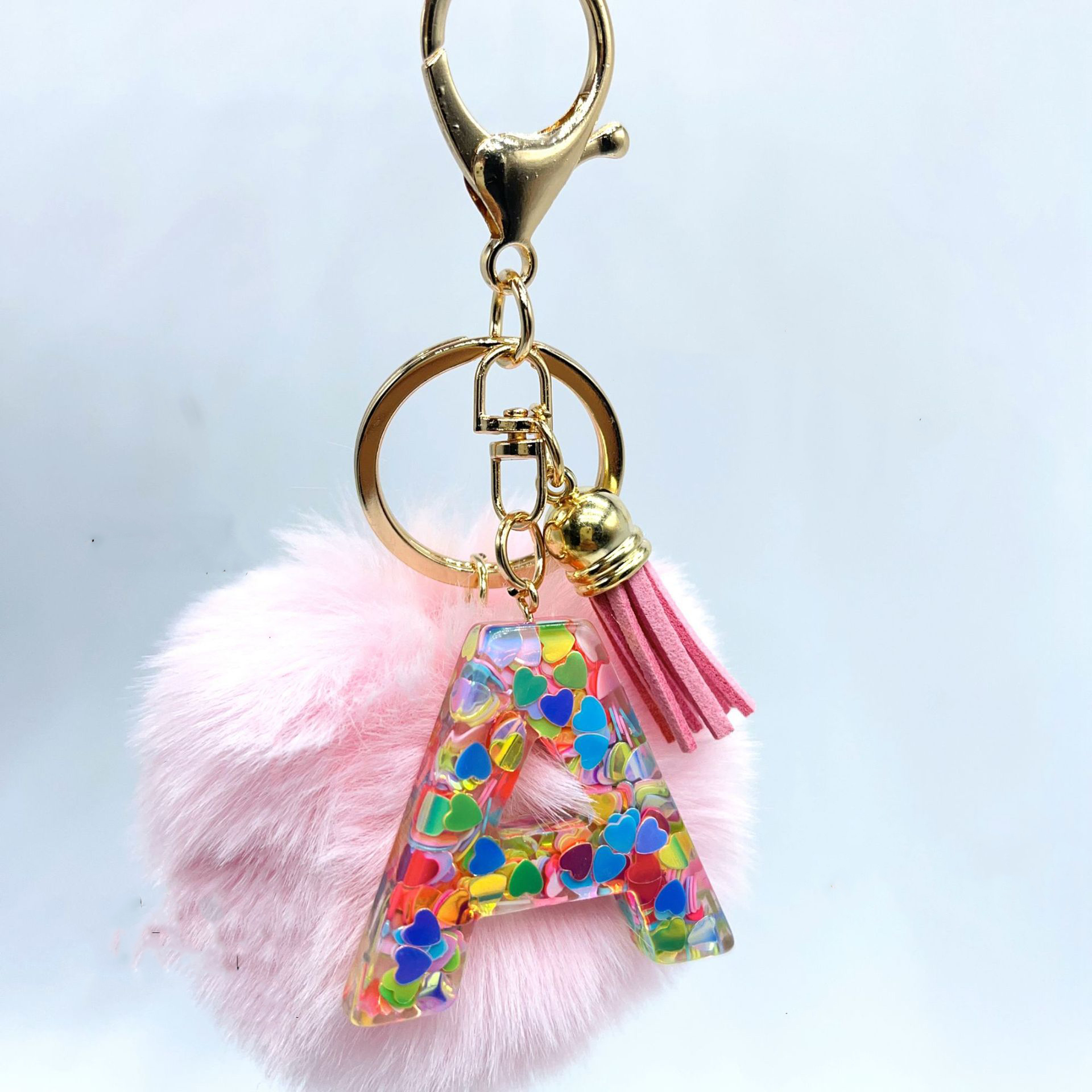Luxurious Letter Colorful Arylic Unisex Bag Pendant Keychain display picture 5
