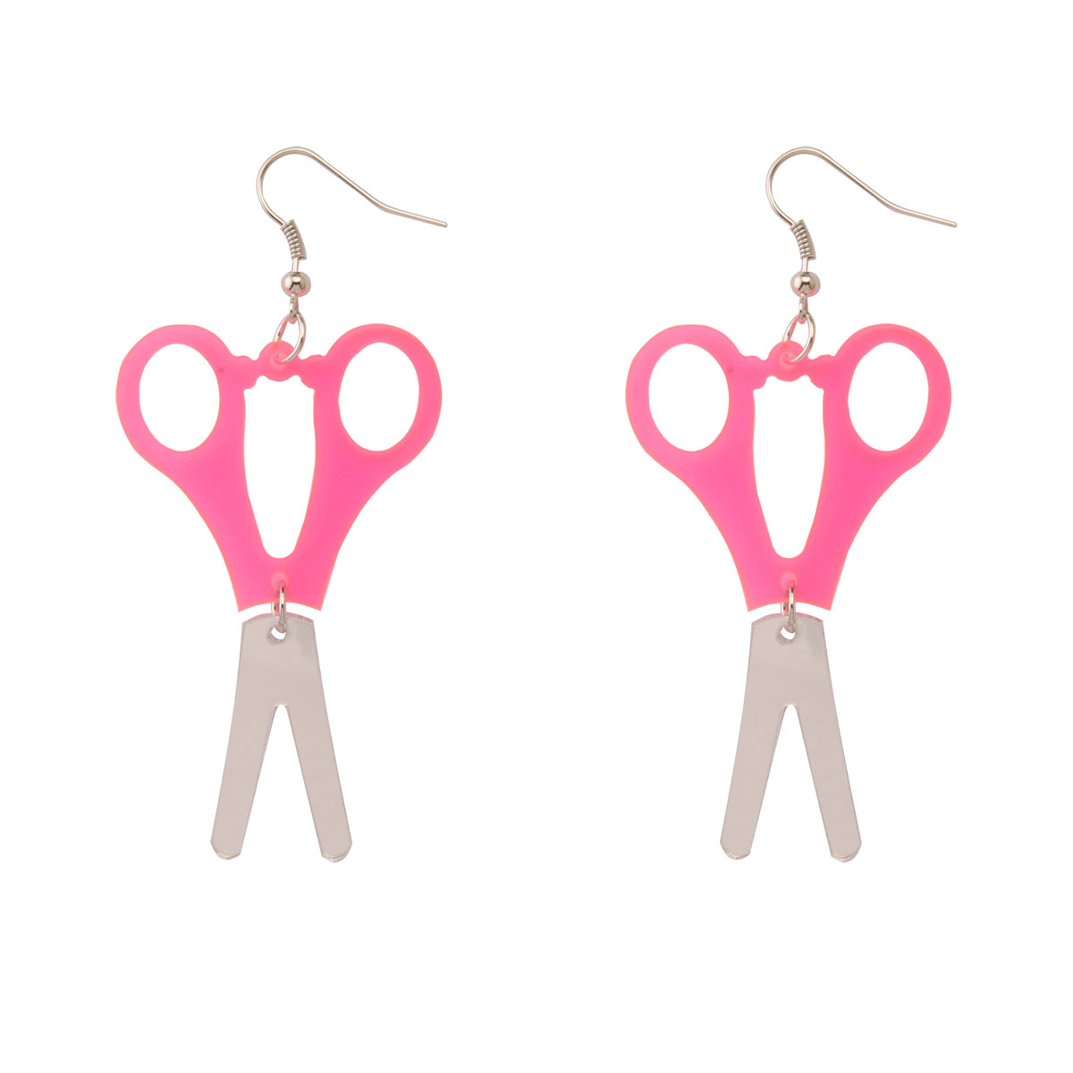 1 Pair Funny Scissors Stainless Steel Arylic Drop Earrings display picture 9