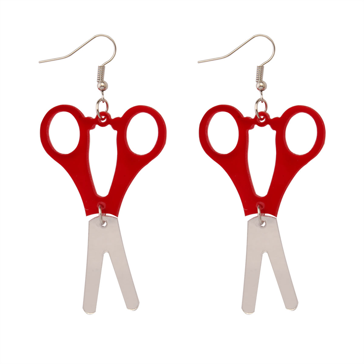 1 Pair Funny Scissors Stainless Steel Arylic Drop Earrings display picture 10
