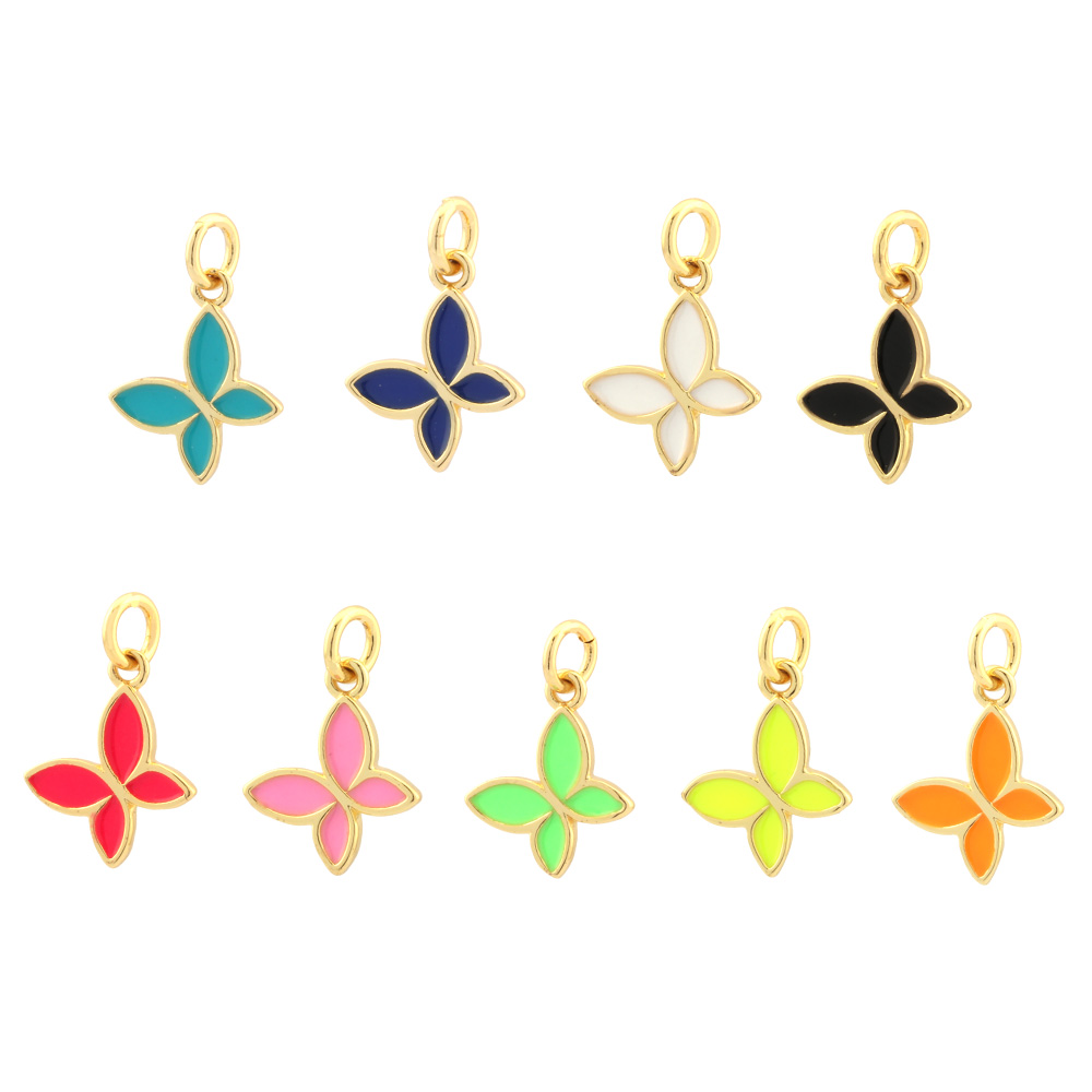 1 Piece Ig Style Cute Romantic Butterfly Copper Enamel Plating Jewelry Accessories display picture 13