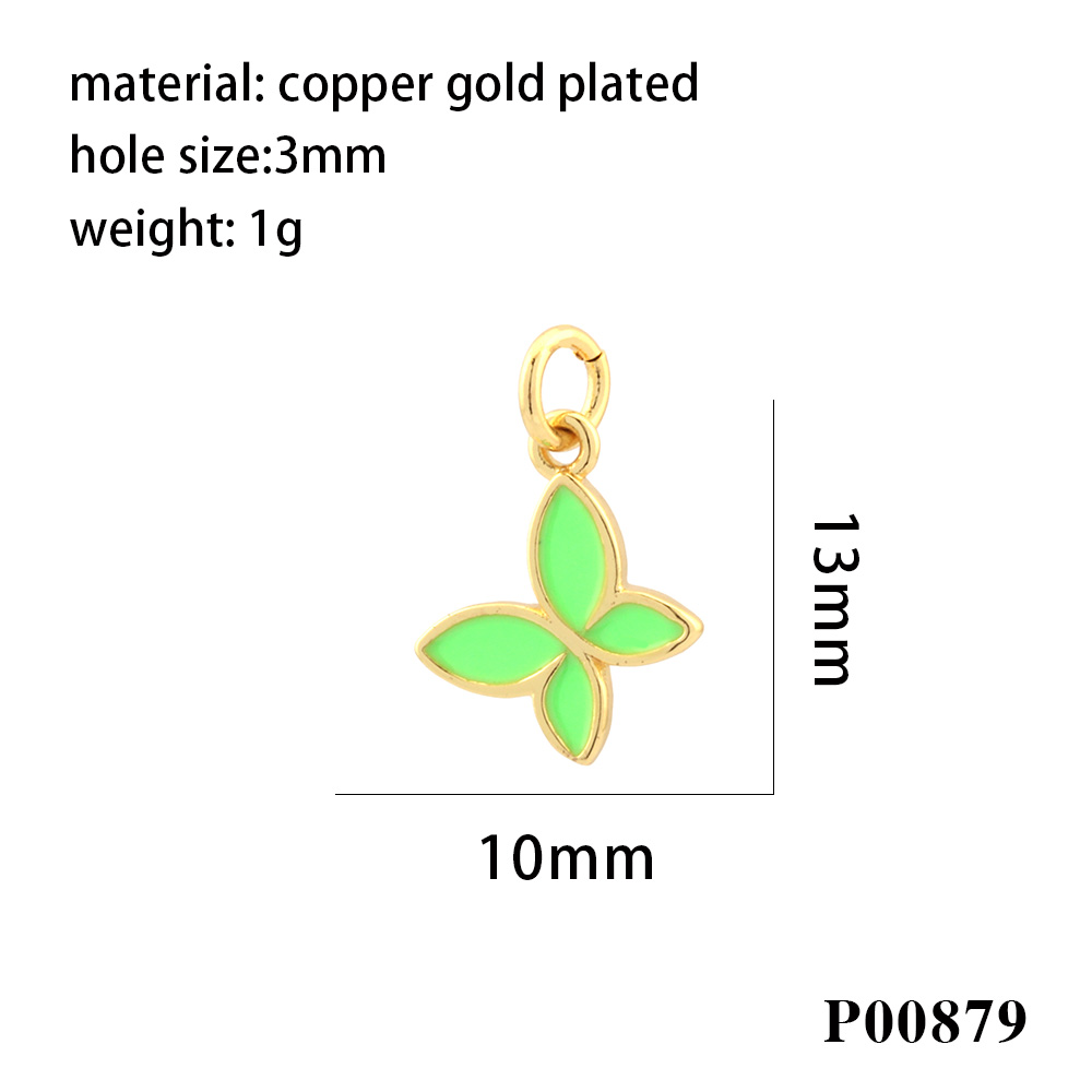 1 Piece Ig Style Cute Romantic Butterfly Copper Enamel Plating Jewelry Accessories display picture 10