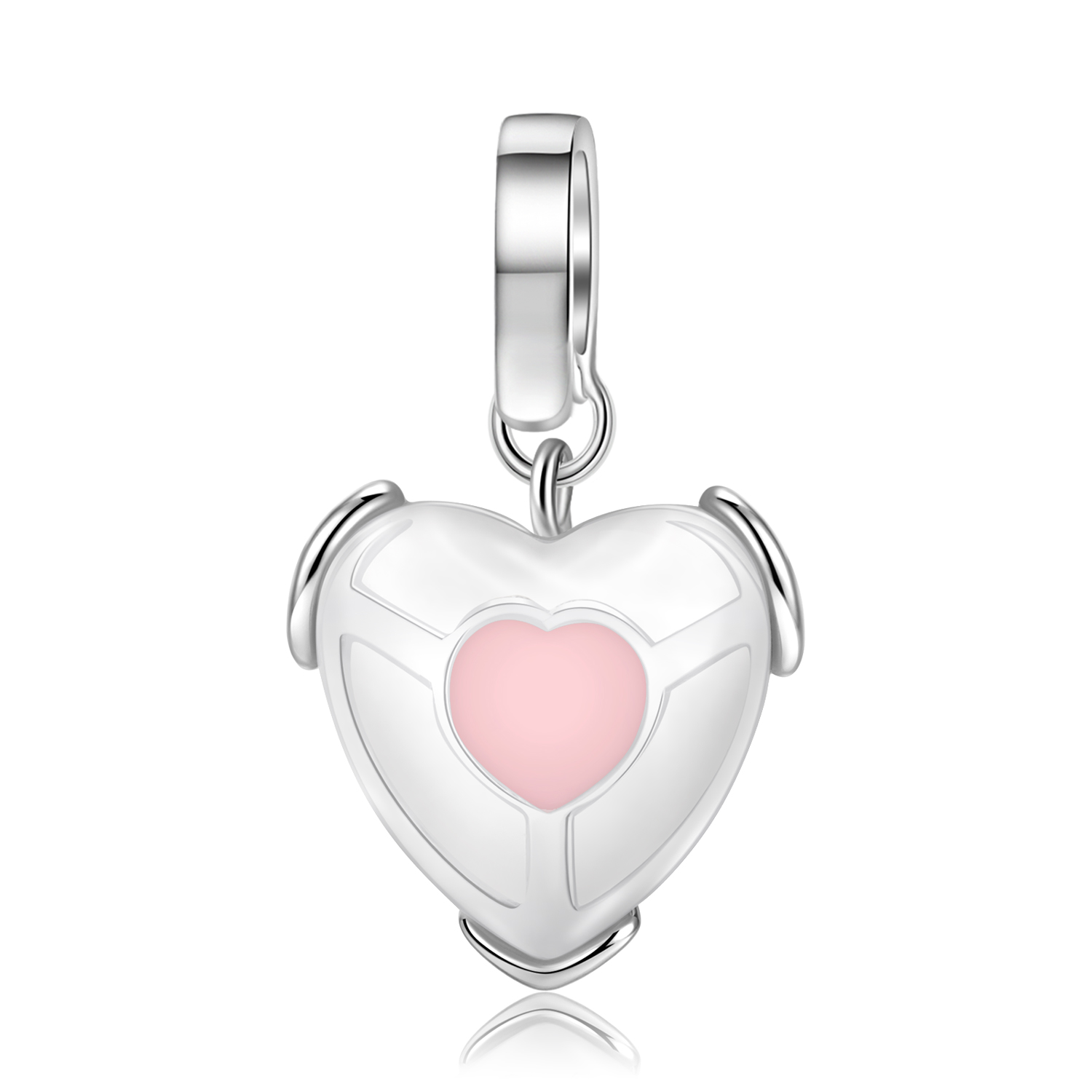 النمط الكلاسيكي شكل القلب عقدة القوس مستطيل الفضة الاسترليني الايبوكسي ترصيع الزركون مفاتن اكسسوارات المجوهرات display picture 8