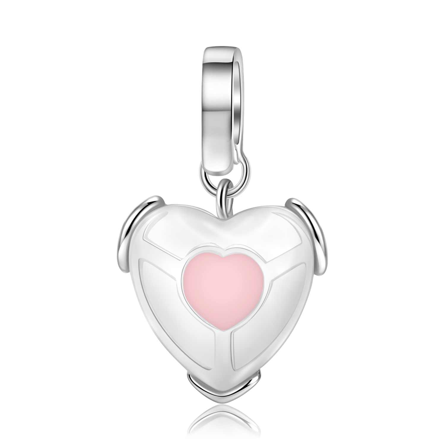 Estilo Clásico Forma De Corazón Nudo De Lazo Rectángulo Plata Esterlina Epoxy Embutido Circón Dijes Accesorios De Joyería display picture 8