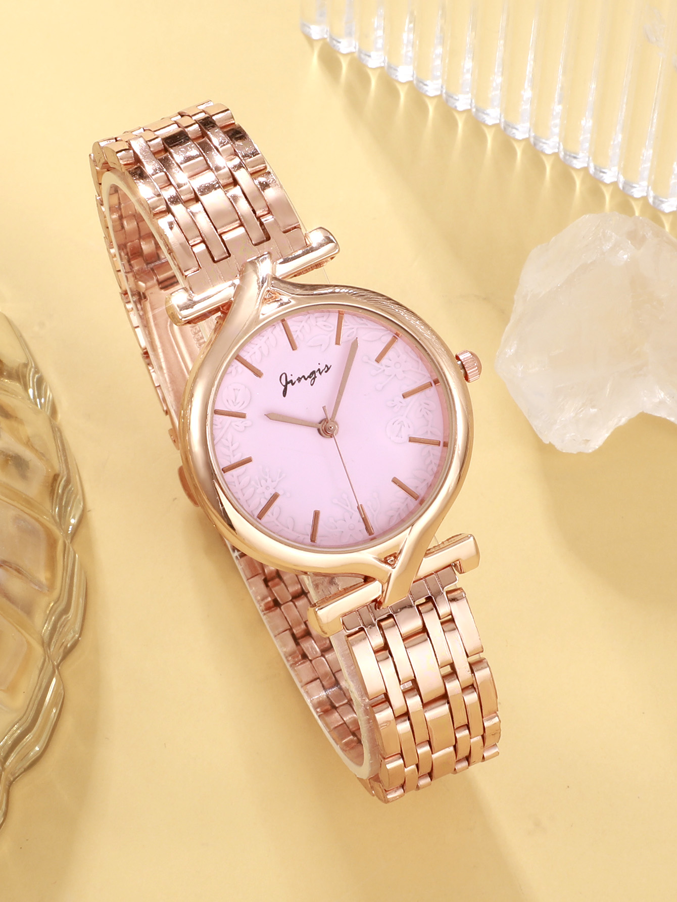 Casual Cute Luxurious Solid Color Folding Buckle Buckle Quartz Women's Watches display picture 16