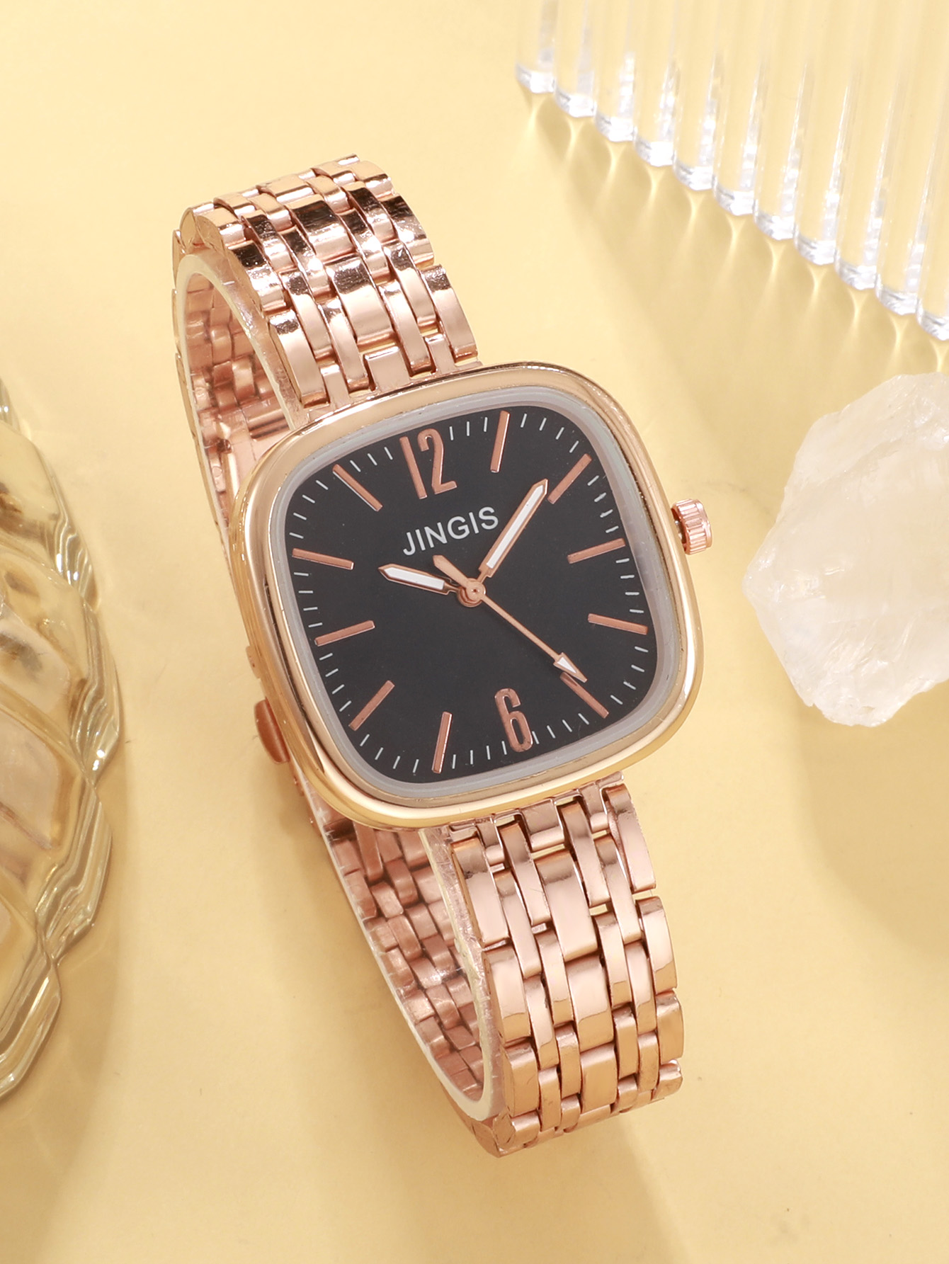 Casual Cute Luxurious Solid Color Folding Buckle Buckle Quartz Women's Watches display picture 22