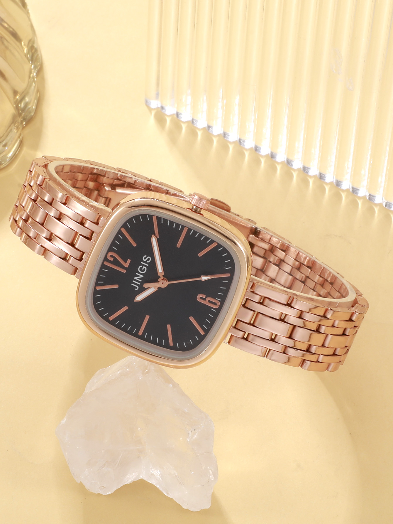 Casual Cute Luxurious Solid Color Folding Buckle Buckle Quartz Women's Watches display picture 25