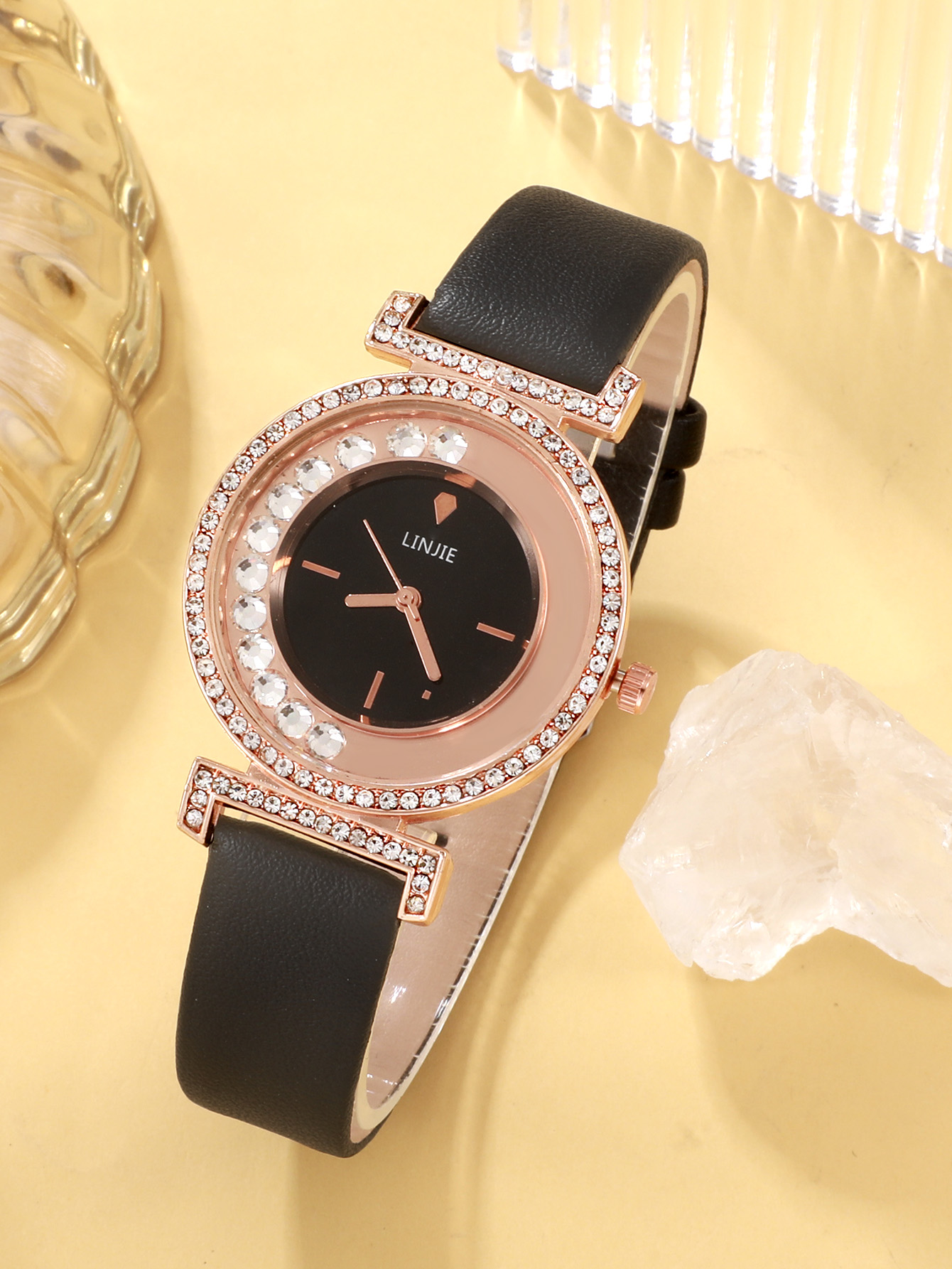 Casual Cute Luxurious Solid Color Folding Buckle Buckle Quartz Women's Watches display picture 28