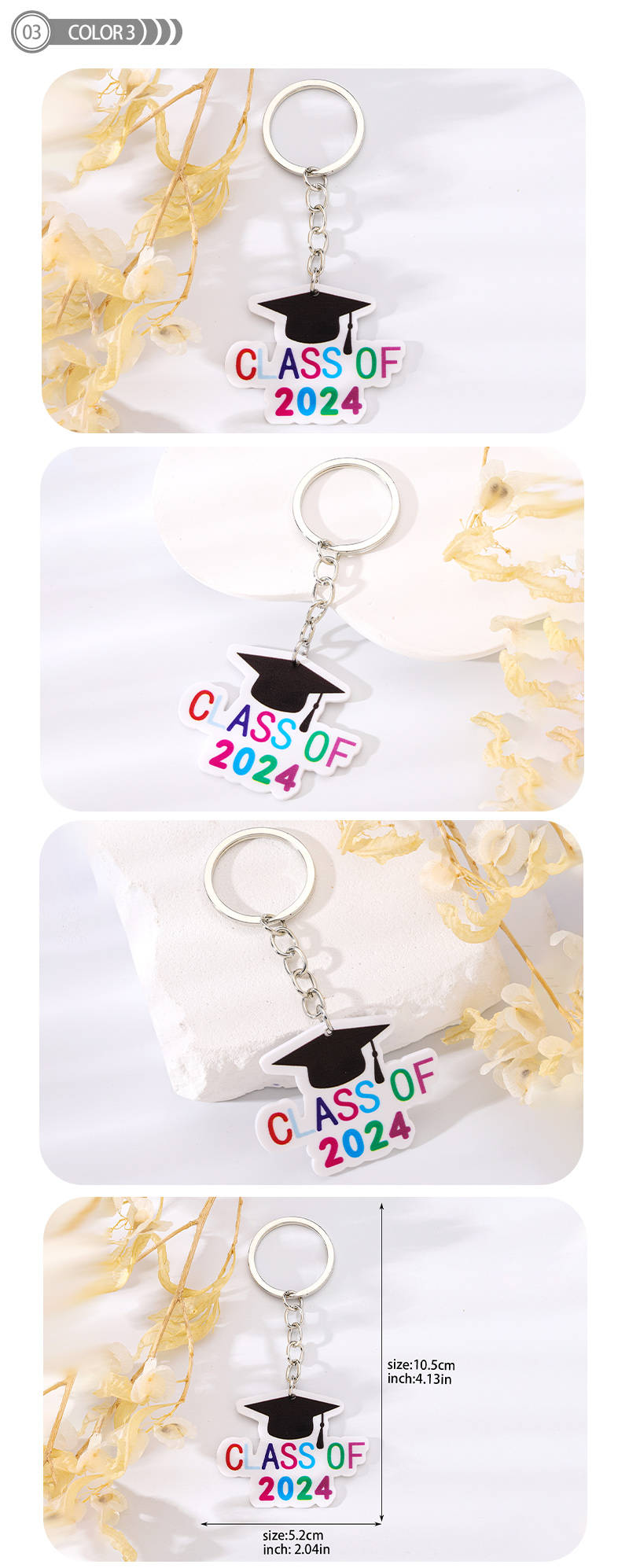 Simple Style Book Letter Number Arylic Keychain display picture 4