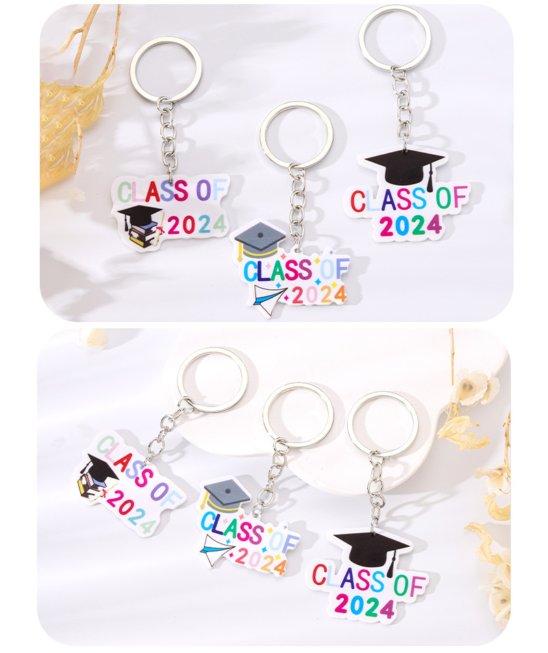 Simple Style Book Letter Number Arylic Keychain display picture 5