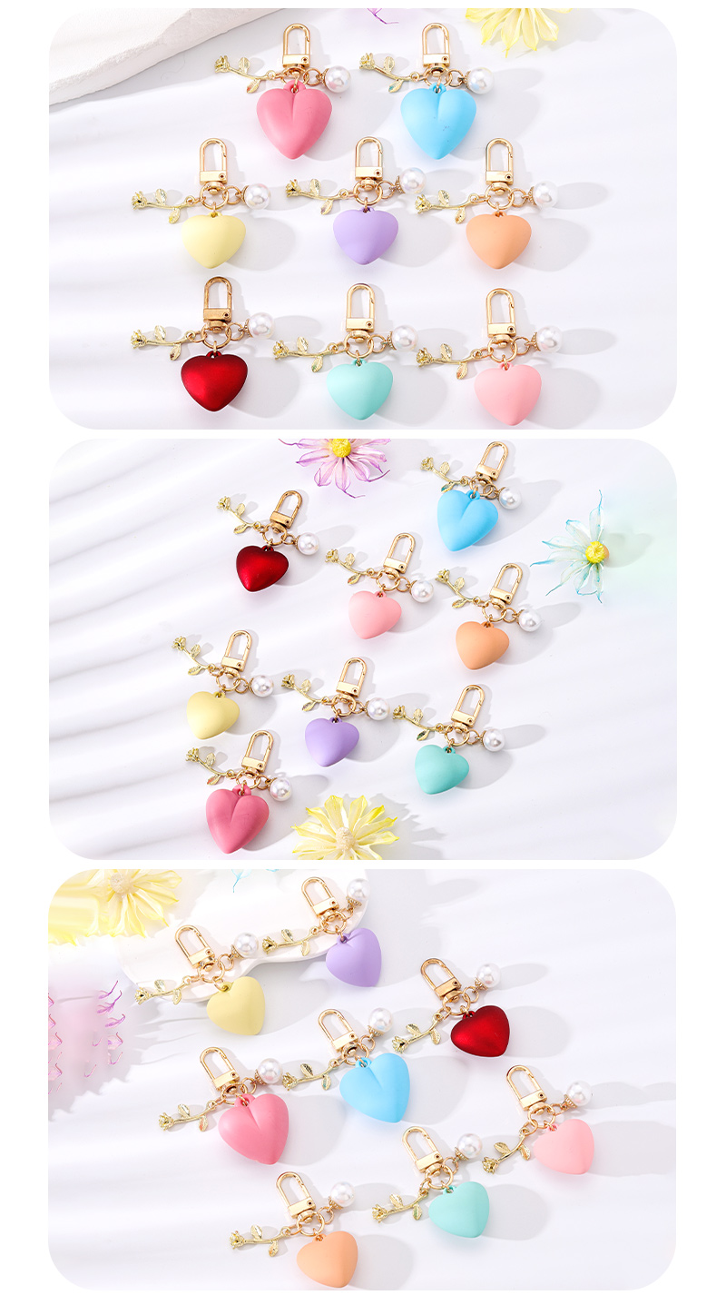 Simple Style Heart Shape Resin Keychain display picture 9