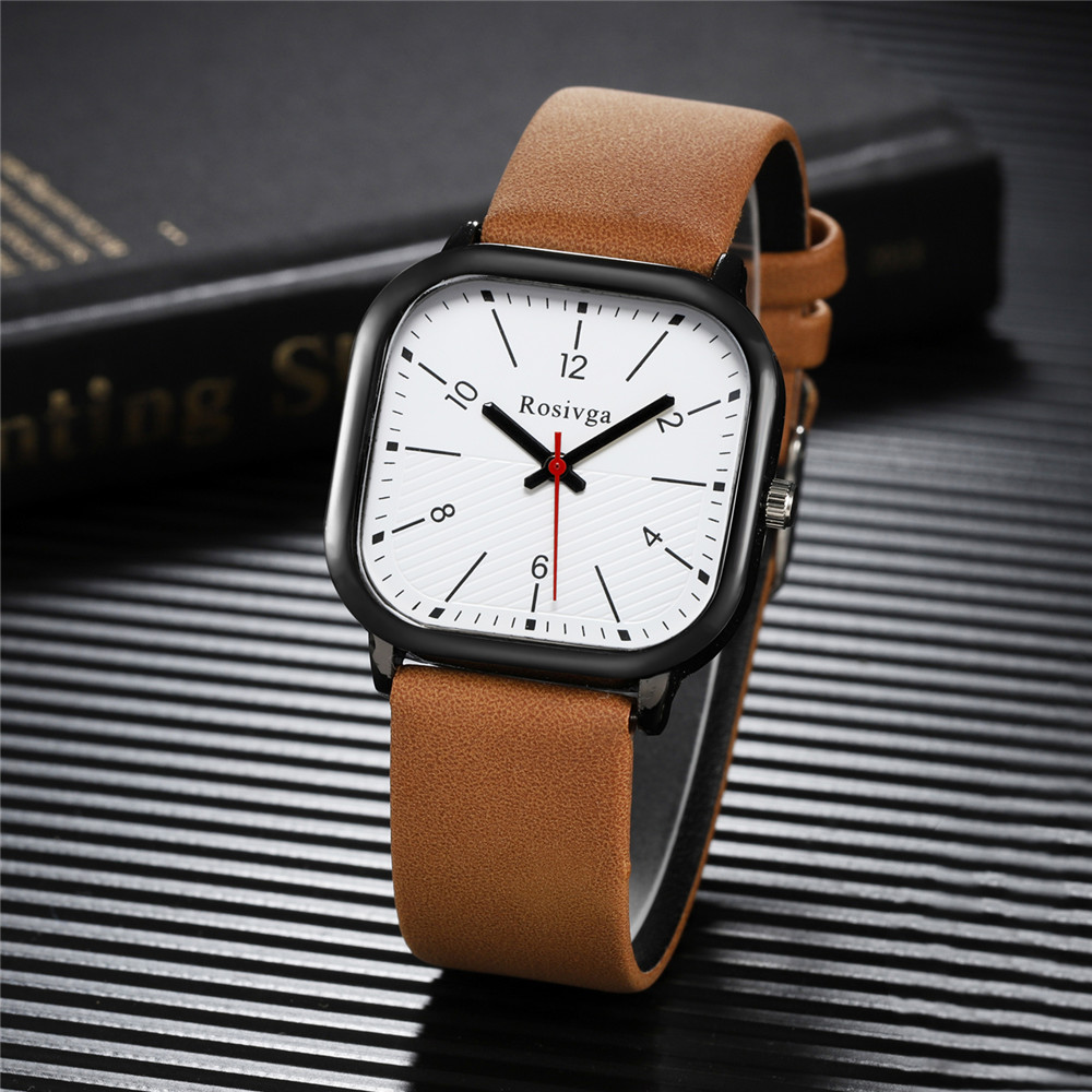 Simple Style Solid Color Buckle Quartz Men's Watches display picture 6