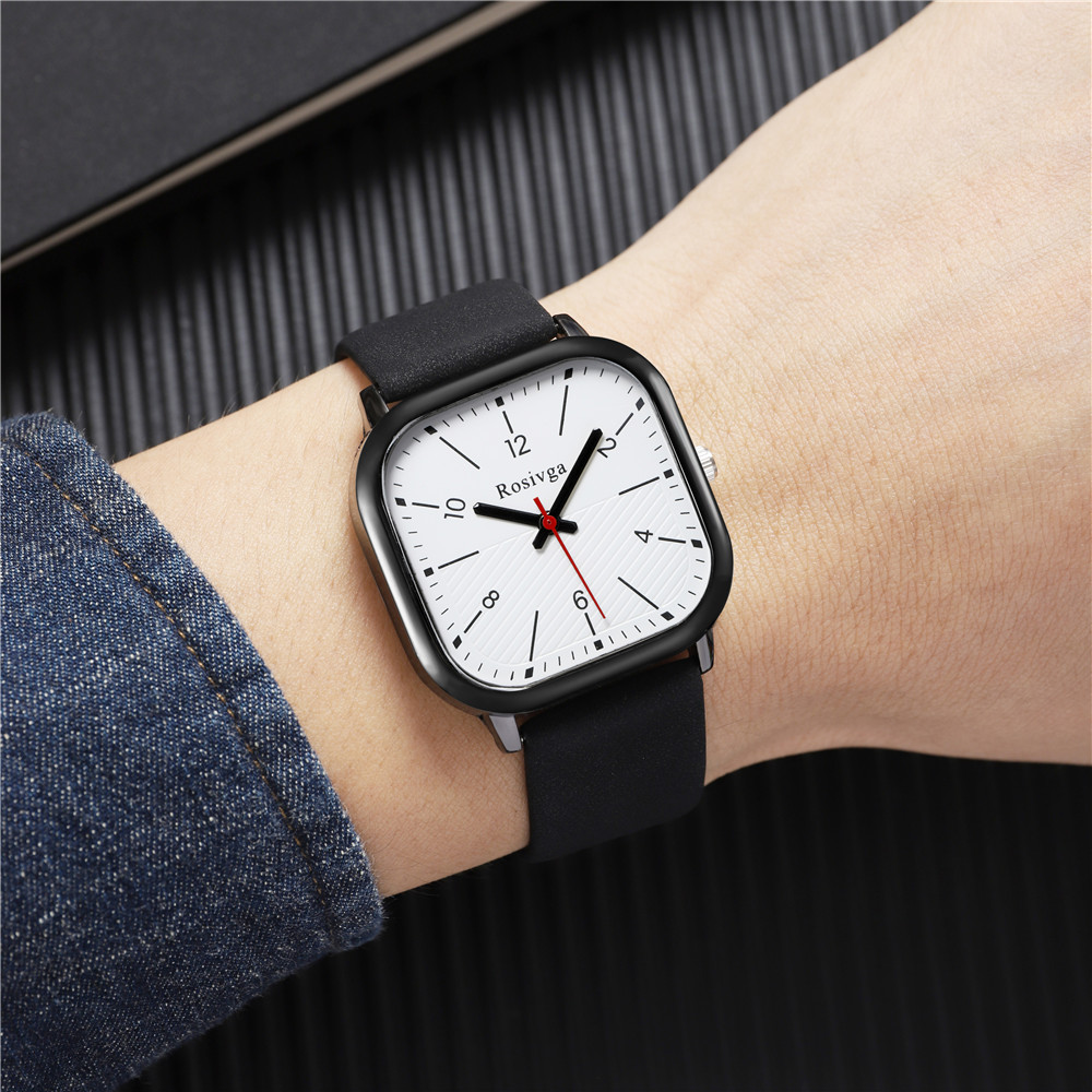 Simple Style Solid Color Buckle Quartz Men's Watches display picture 5