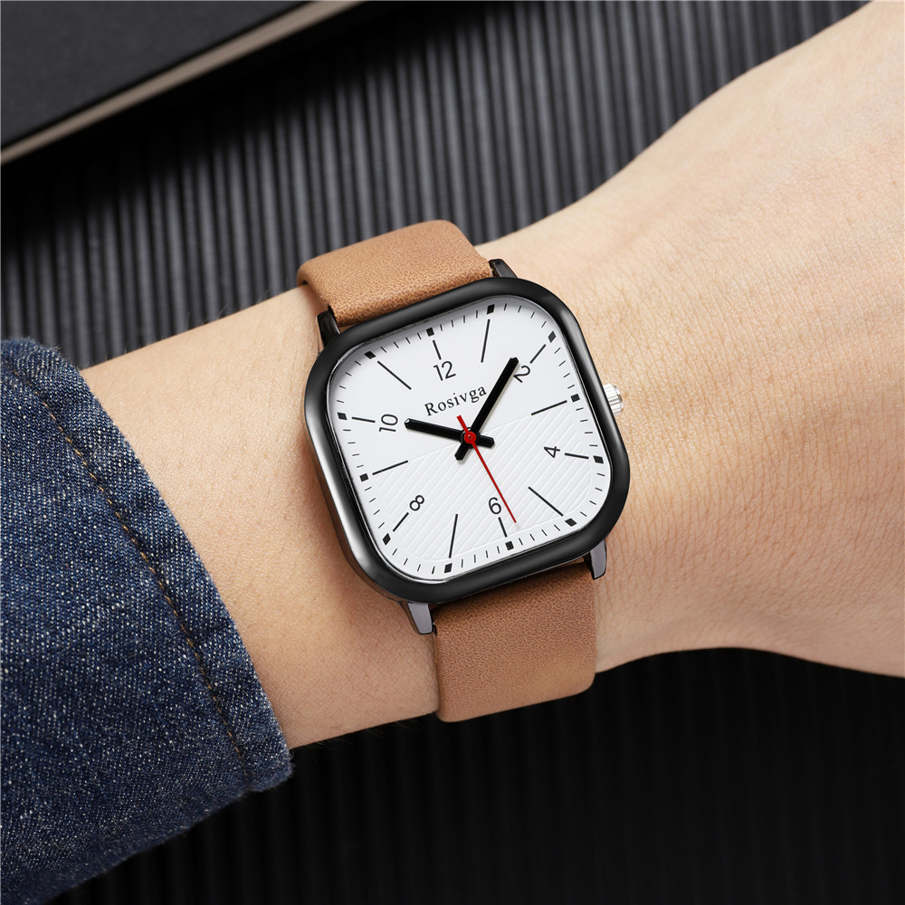 Simple Style Solid Color Buckle Quartz Men's Watches display picture 8