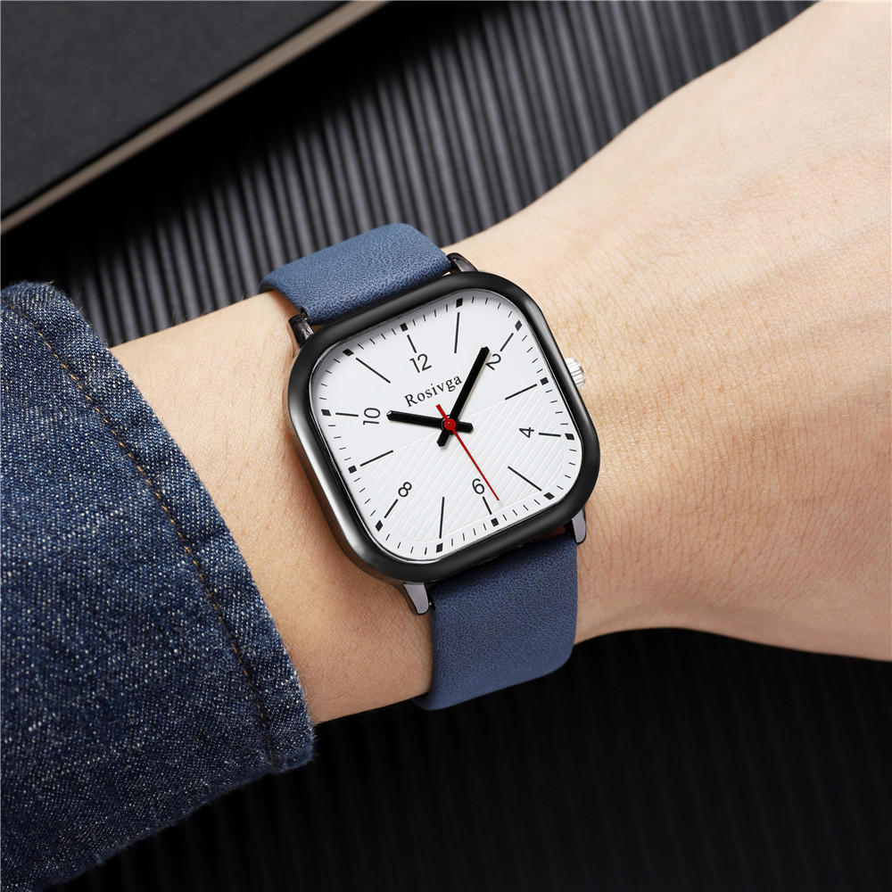 Simple Style Solid Color Buckle Quartz Men's Watches display picture 9