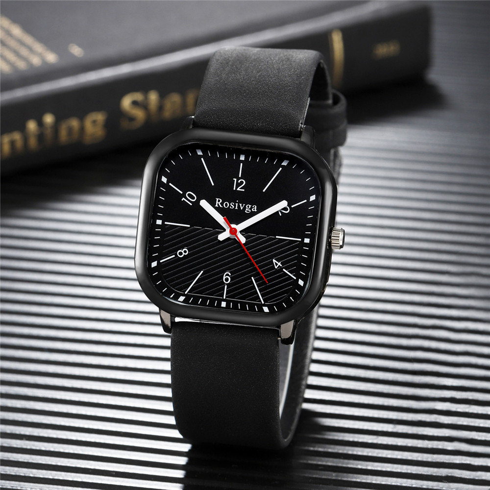 Simple Style Solid Color Buckle Quartz Men's Watches display picture 3