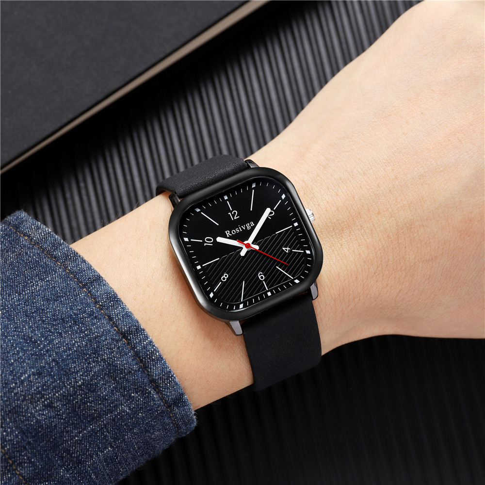 Simple Style Solid Color Buckle Quartz Men's Watches display picture 7