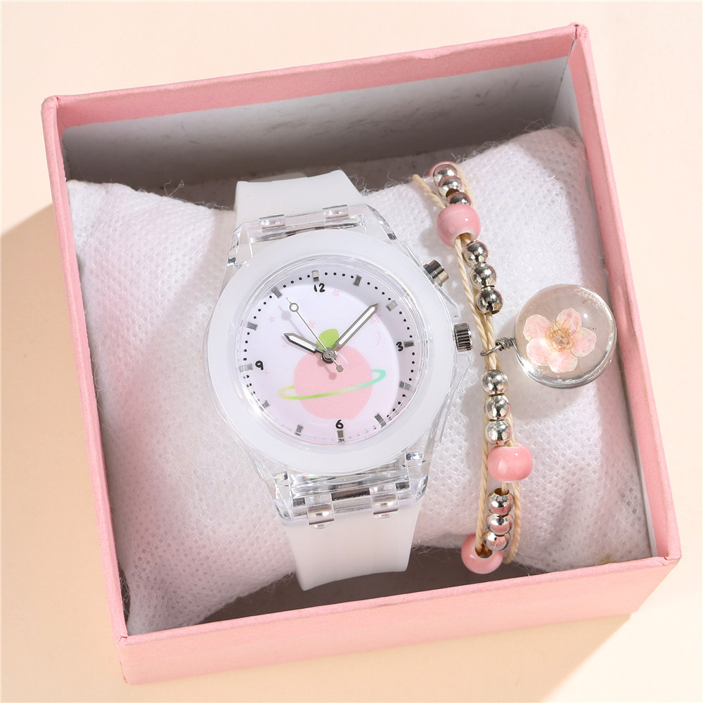 Simple Style Fruit Flower Buckle Quartz Kids Watches display picture 3