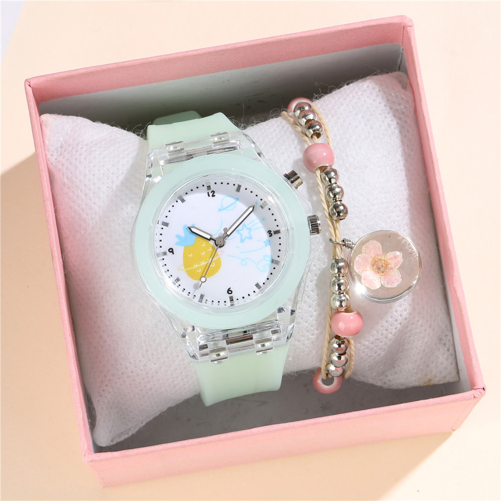 Simple Style Fruit Flower Buckle Quartz Kids Watches display picture 4
