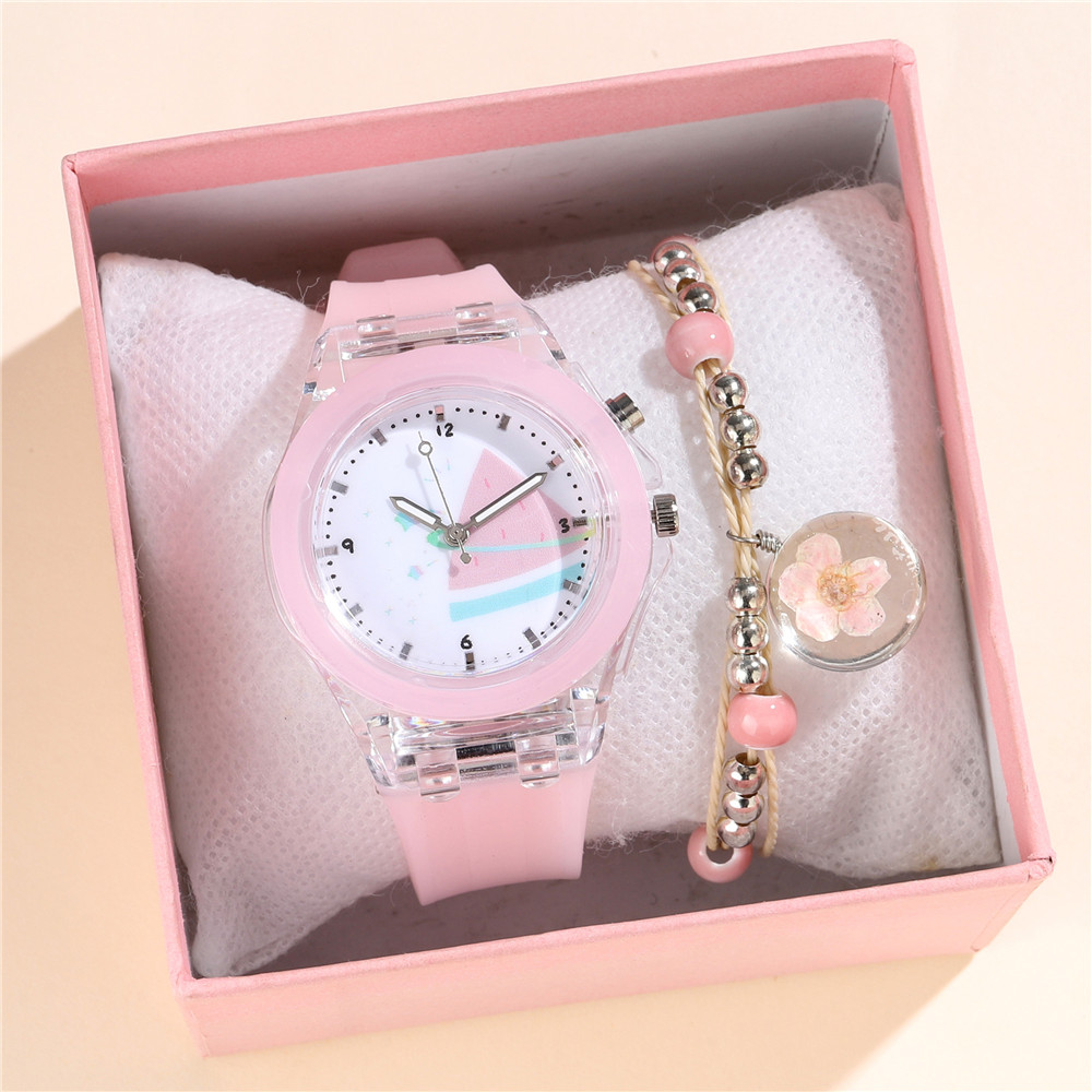 Simple Style Fruit Flower Buckle Quartz Kids Watches display picture 2