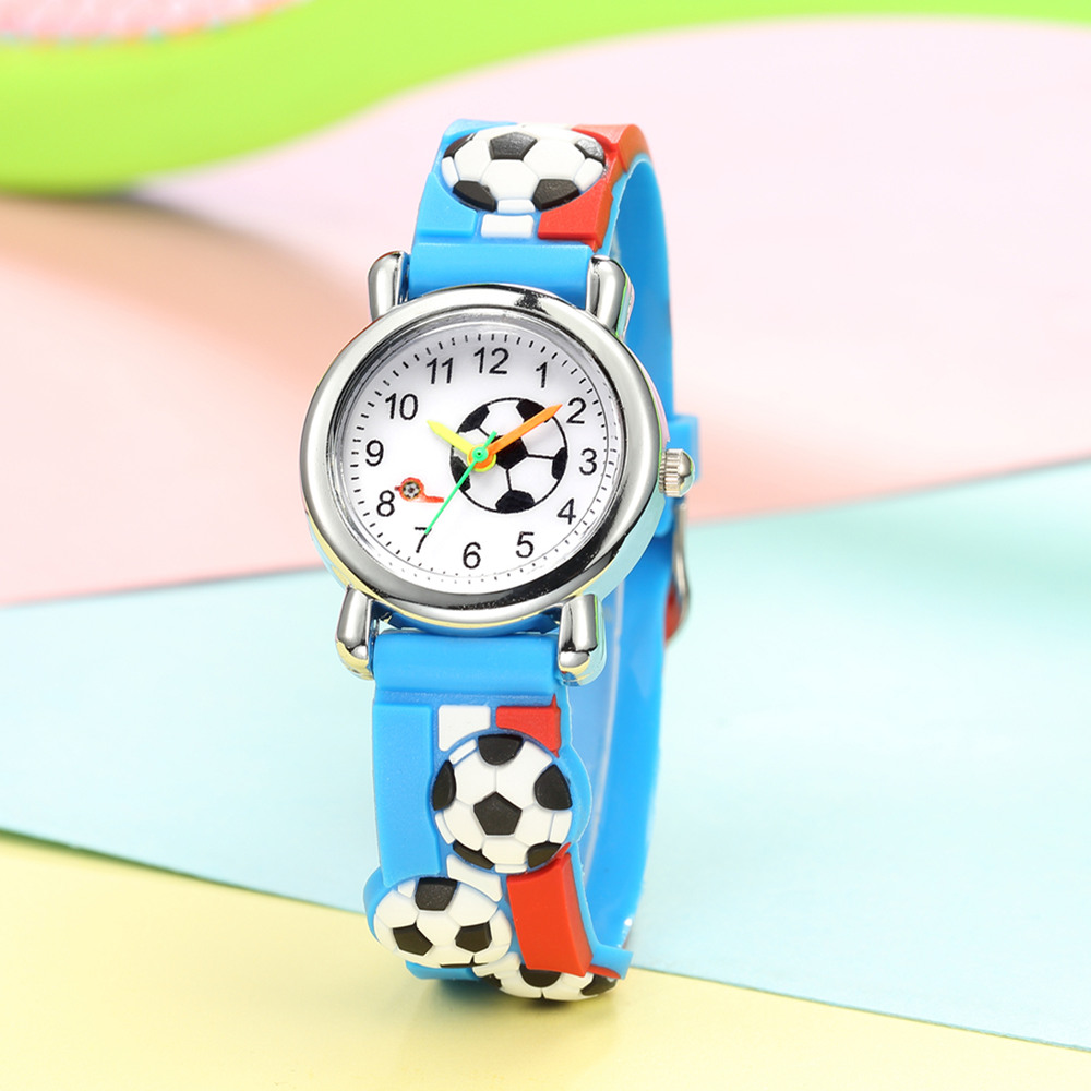 Casual Cute Football Buckle Quartz Kids Watches display picture 2