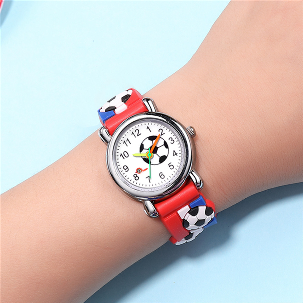 Casual Cute Football Buckle Quartz Kids Watches display picture 3