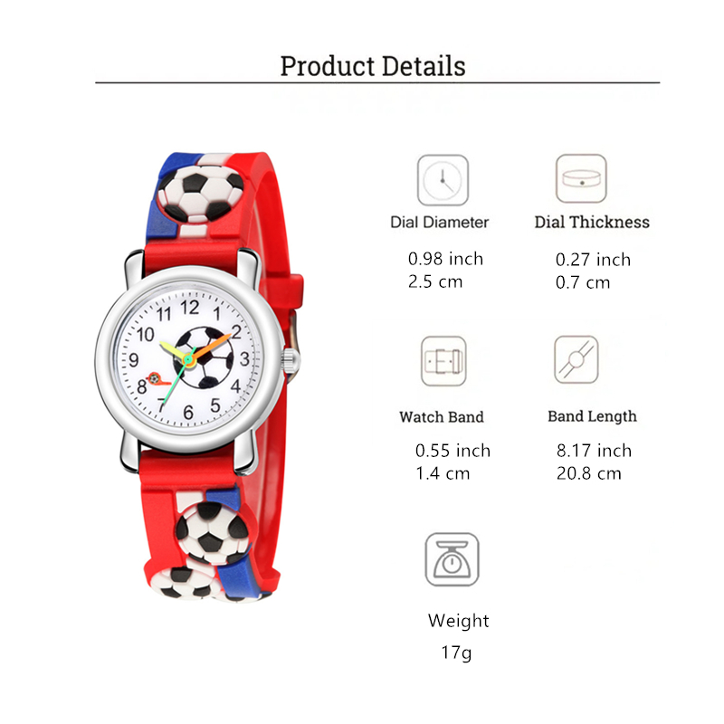 Casual Cute Football Buckle Quartz Kids Watches display picture 1