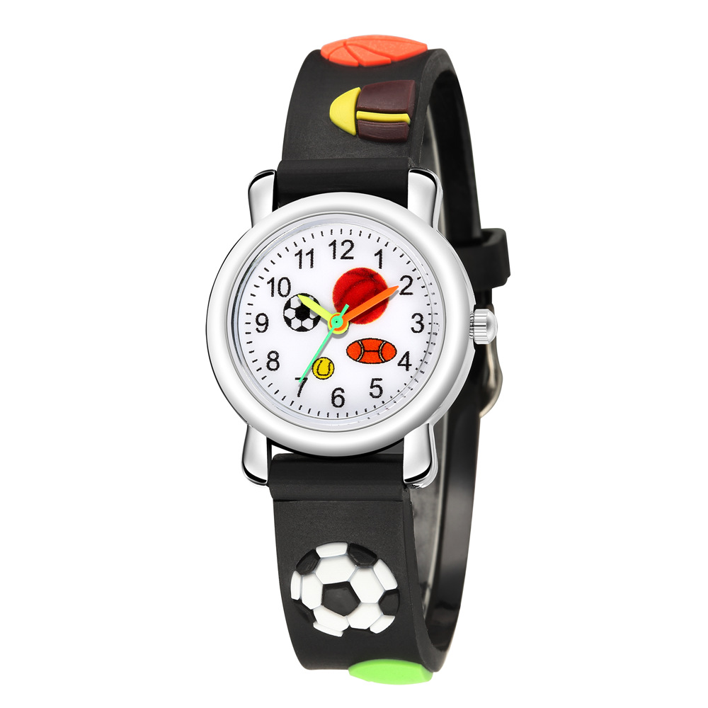 Cartoon Style Ball Basketball Football Buckle Quartz Kids Watches display picture 6