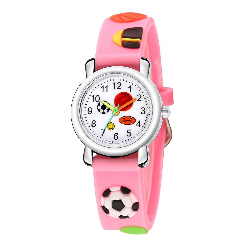 Cartoon Style Ball Basketball Football Buckle Quartz Kids Watches display picture 9